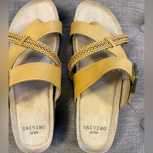 Almost new. Origins Earth Sandals.
